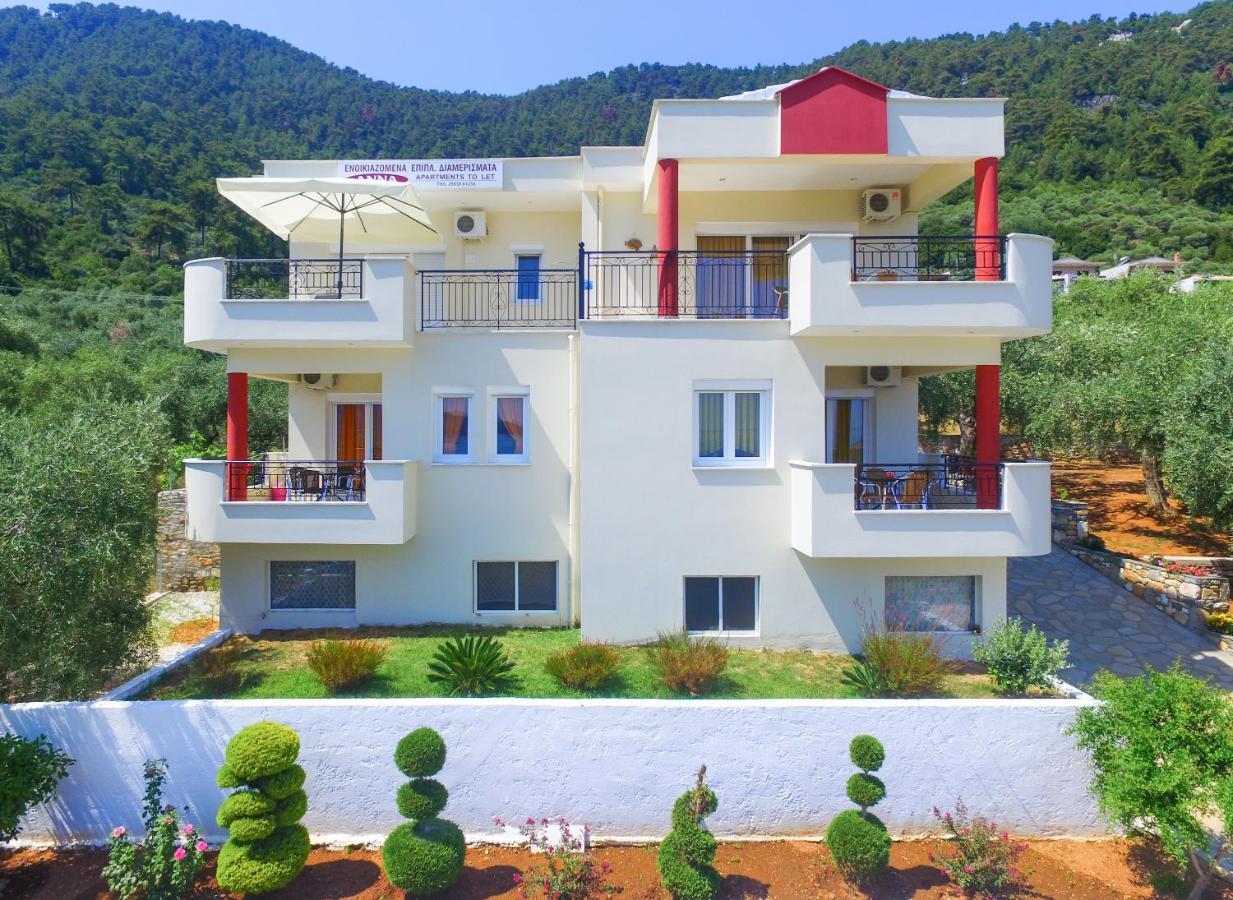 Anna Apartments Chrysi Ammoudia Bagian luar foto